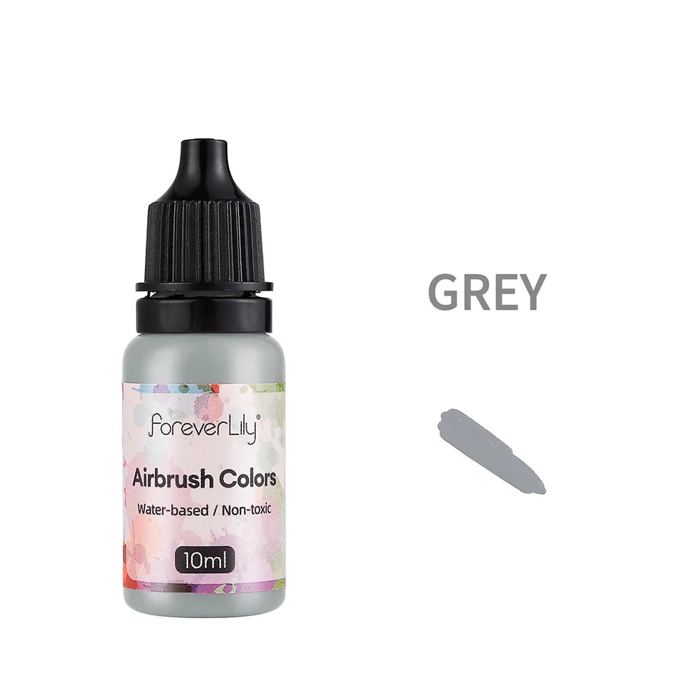 12pcs Airbrush Nail Ink Paint Set – Colorful Nail Polish for Spray Gun, Stencil & Hollow Pattern Art Tools