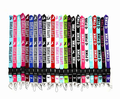 LOVE PINK Cellphone Lanyard Strap – Detachable Buckle Holder for Keys, ID Cards, Clothing & Accessories (H005)