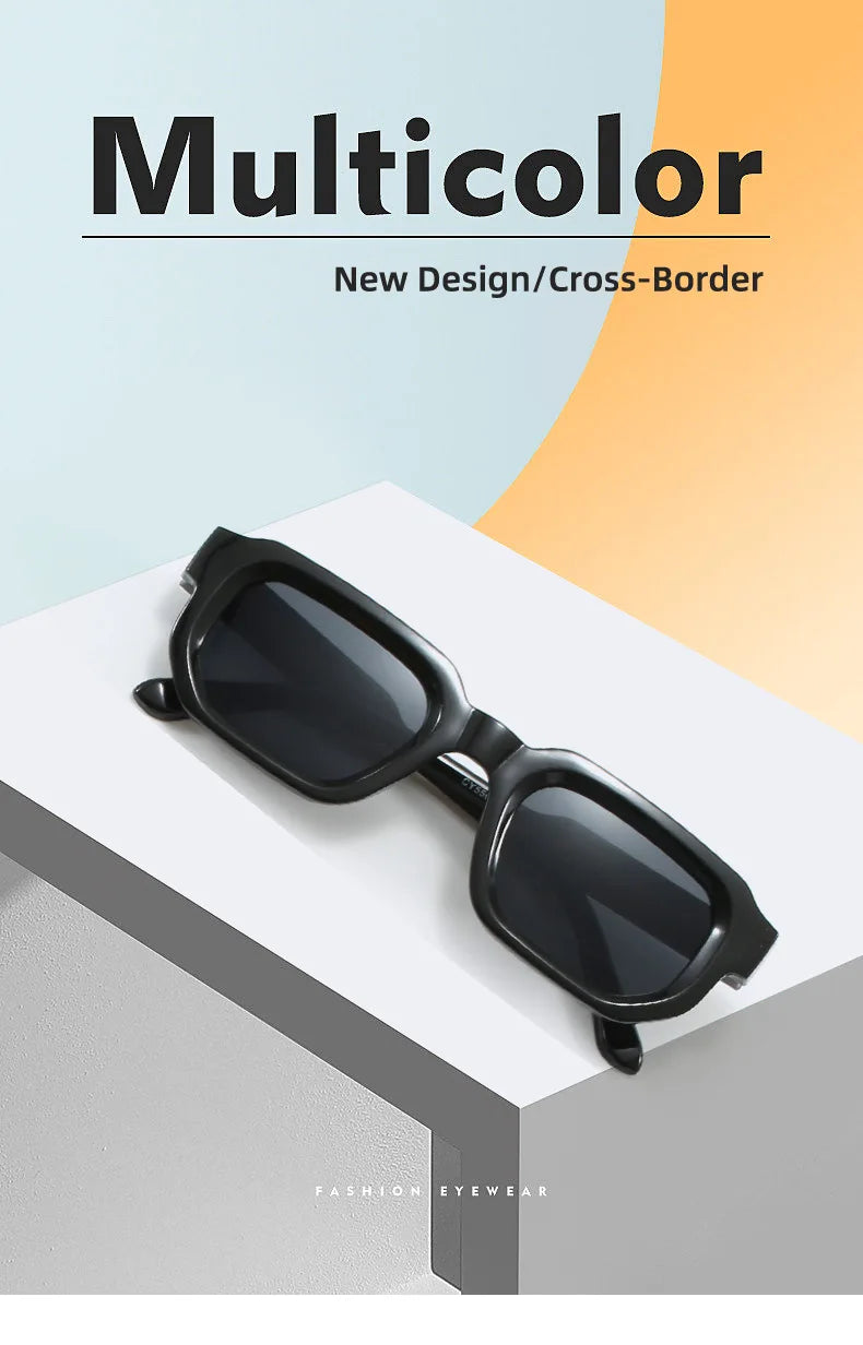 Vintage Rectangle Sunglasses for Men & Women – Retro UV400 Luxury Brand Design Eyewear