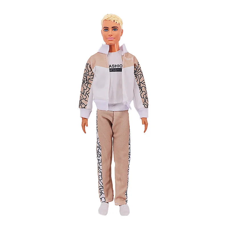 30cm Ken Doll Clothes – Pop Suit Top & Pants Outfit for Boys, Holiday Gift Doll Accessories