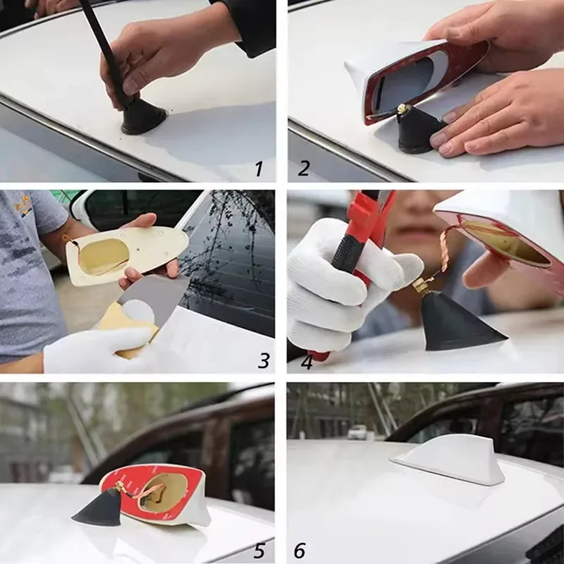 Car Radio Shark Fin Antenna – FM Signal Car Aerial for All Automobiles, Exterior Styling Replacement Part