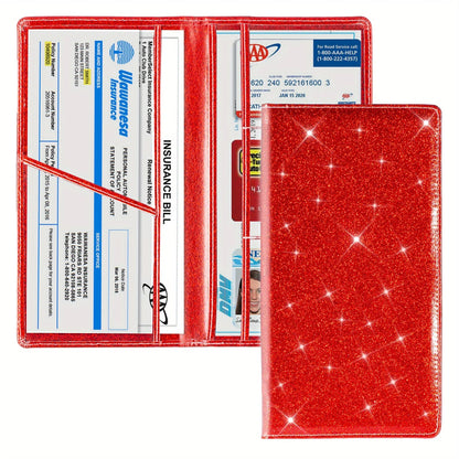 Men's Card Holder, Car Registration Vehicle License Insurance Card Holder Wallet