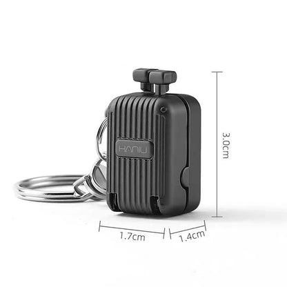 Exquisite Luggage Keychain Nail Cutter – Foldable Stainless Steel Nail Clippers, Rotary Toenail & Fingernail Manicure Trimmer