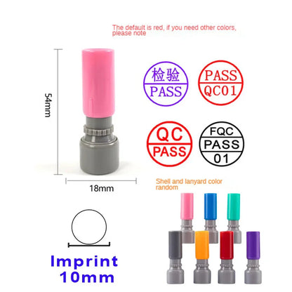 Custom QA/QC Name Ink Stamp – Personalized Self-Inking Calligraphy Signature Stamp for Teachers, Students & School Use