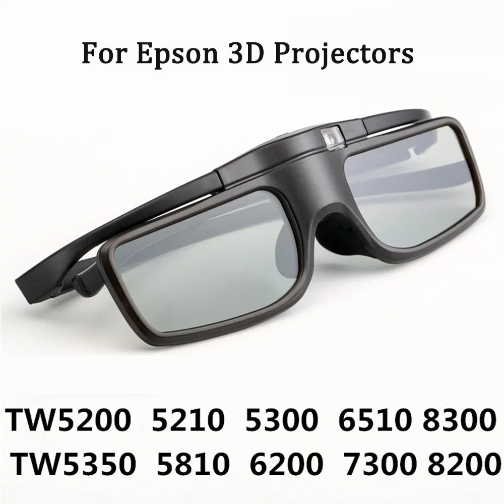 Active Shutter 3D Glasses — Rechargeable Bluetooth RF for Epson TW5700/5400/5600/930 & Sony, Samsung 3D TVs