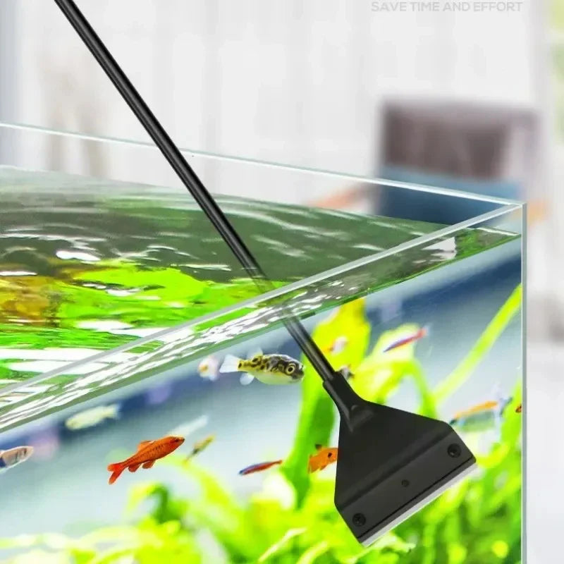 Aquarium Cleaning Tools – Dual-Use Flat Sand & Glass Algae Scraper, Household Cleaning Accessory for Aquariums