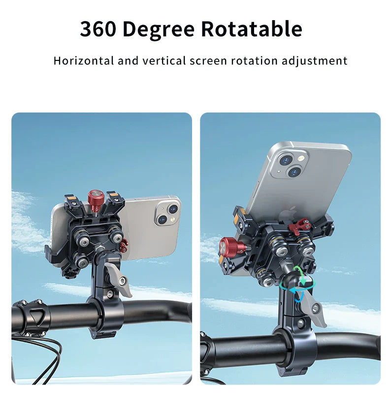 New Universal Motorcycle Phone Holder – High-Quality Alloy Shockproof Navigation Mount