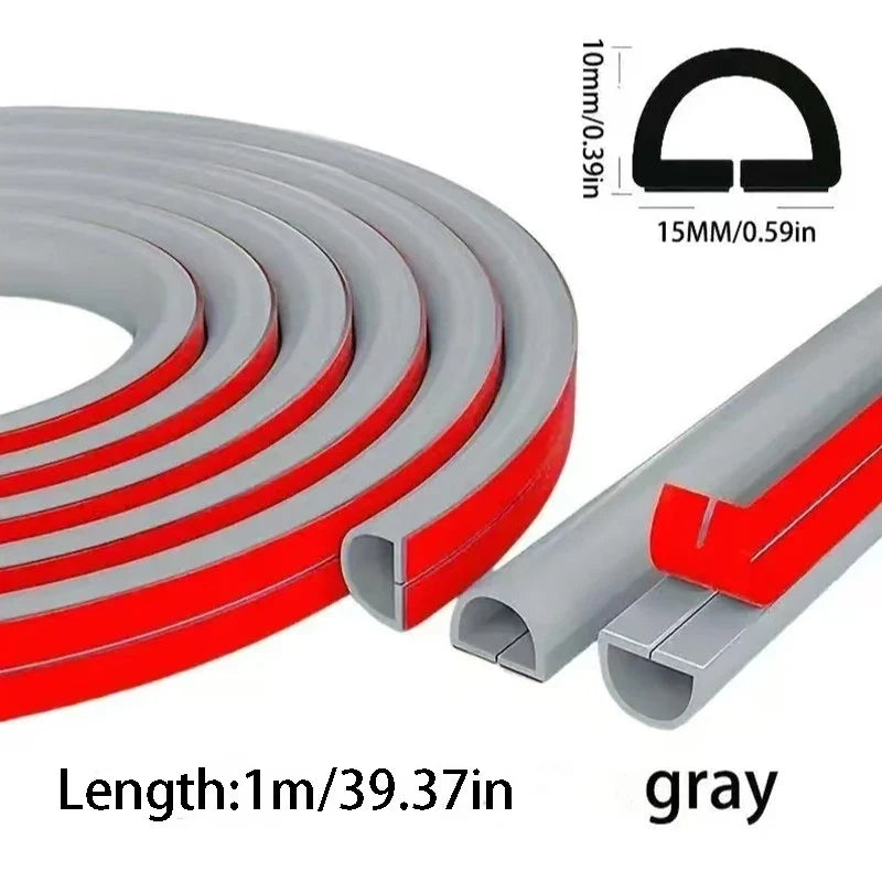 Cable Management Sleeve - 118" Self-Adhesive PVC Cord Hider for Wall & Floor, Insulated Wire Cover