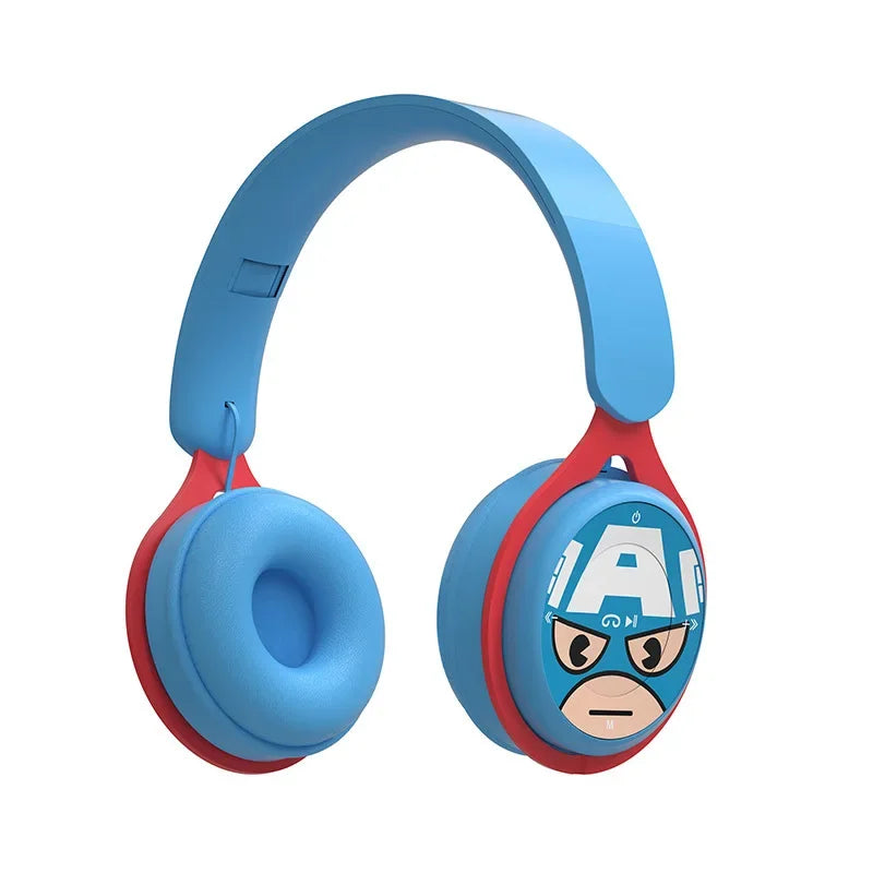 Disney Marvel Y08 Wireless Bluetooth Headphones – Foldable HIFI Surround Sound Earphones for Kids
