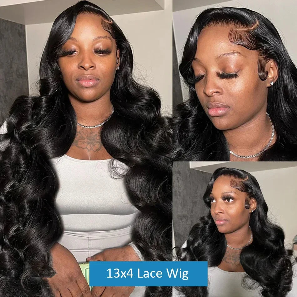 200 Density 30-40 Inch 13x6 HD Lace Frontal Body Wave Wig – Remy Human Hair, 13x4 Lace Front Wig for Black Women