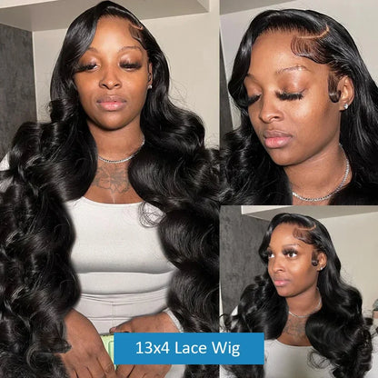 200 Density 30-40 Inch 13x6 HD Lace Frontal Body Wave Wig – Remy Human Hair, 13x4 Lace Front Wig for Black Women