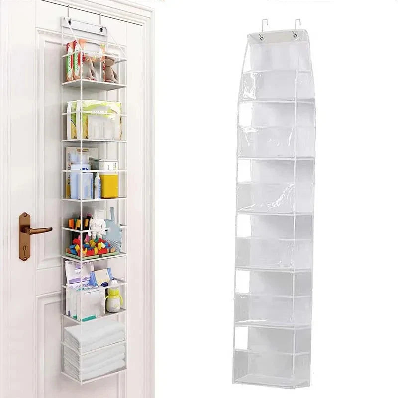4-Layer Pink Foldable Hanging Storage Bag – Organizer for Bathroom, Snacks, Toys & Clothes
