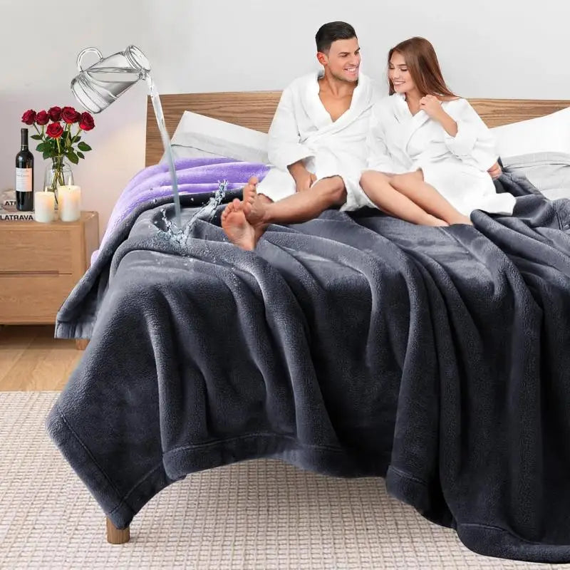 Waterproof Reversible Blanket – Water-Resistant Leakproof Bed & Sofa Cover for Adults, Elderly, and Pets