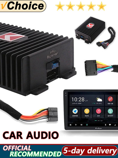 Car DSP Amplifier Hi-Fi Audio Booster - 4*80W Digital Sound Processor for Android, Speaker, Subwoofer & Car Radio Stereo