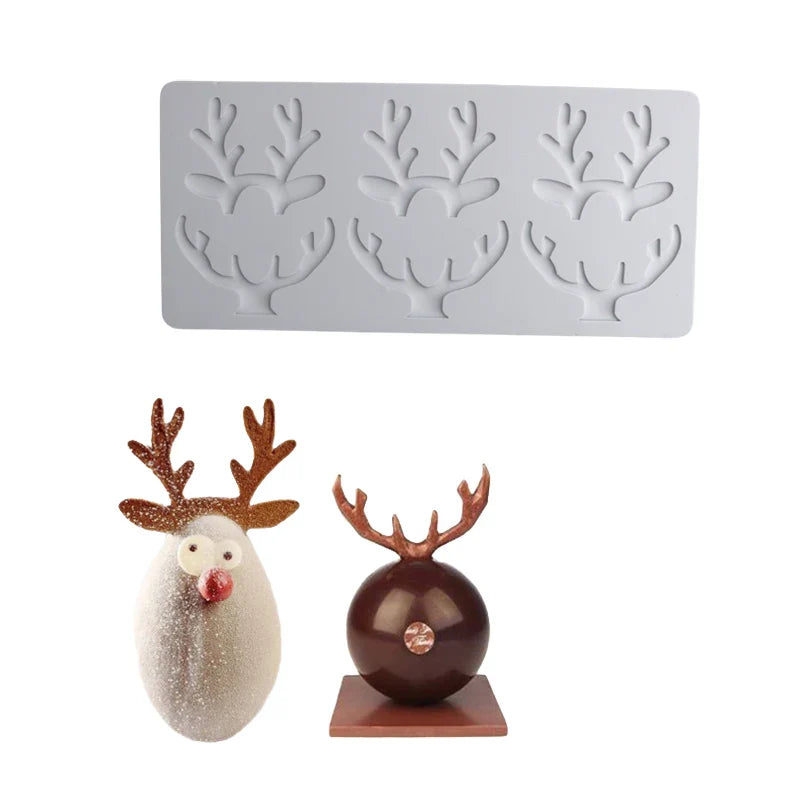 Christmas Silicone Cake Molds — Tree, Snowflake & Hat Shapes for Mousse, Chocolate & Holiday Baking