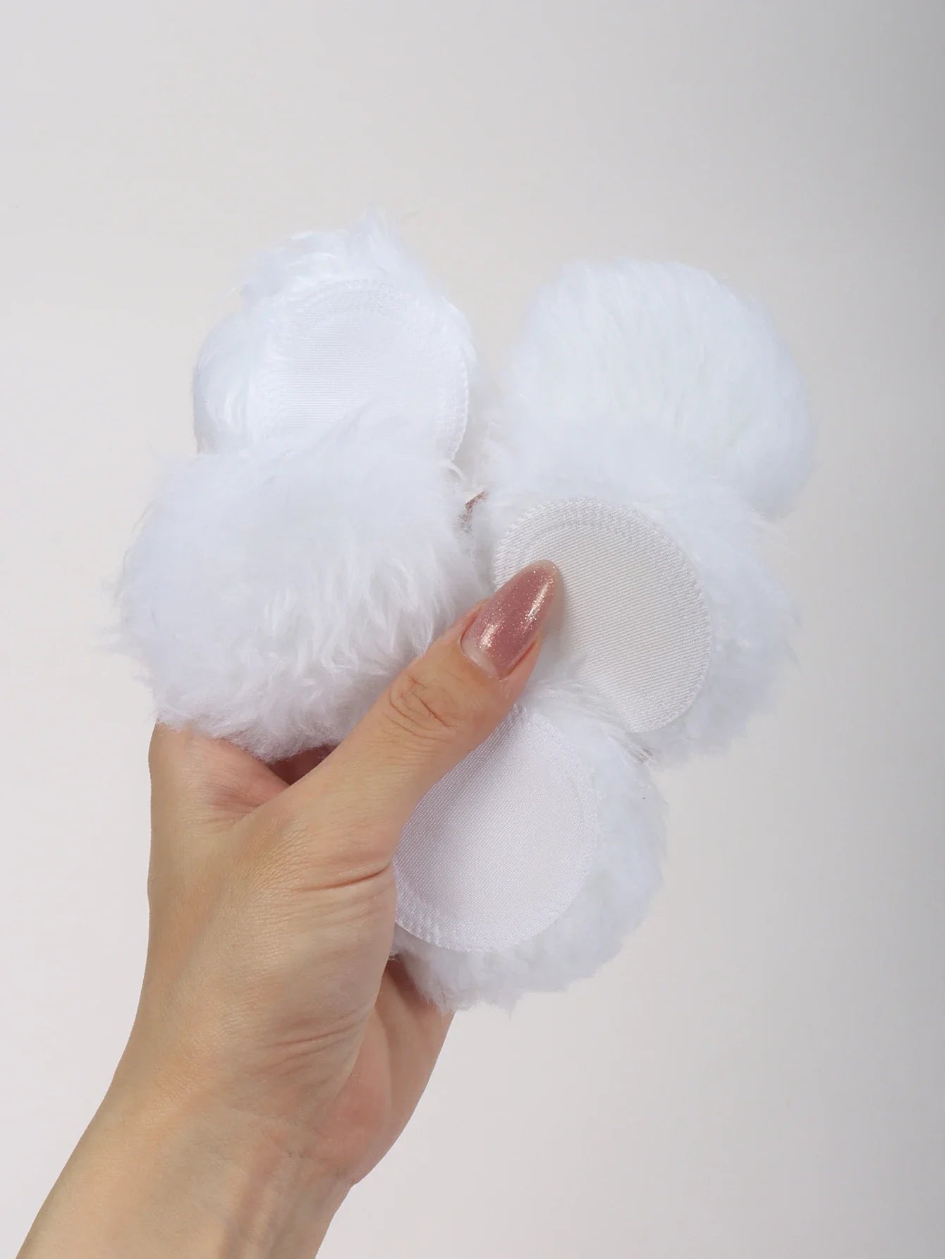2/5/10/20PCS White Round Powder Puffs – Portable High-Grade Makeup Applicators for Base & Setting