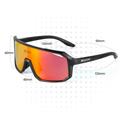 SCVCN Cycling Sunglasses for Men and Women - MTB Road Bike, Driving Goggles, Outdoor Sports Running Glasses UV400, Hiking Eyewear