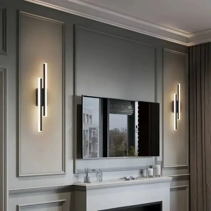 LED Wall Sconce - Modern Copper Pipe Lamp with Acrylic Shade, Indoor Lighting for Bedroom, Living Room, Corridor