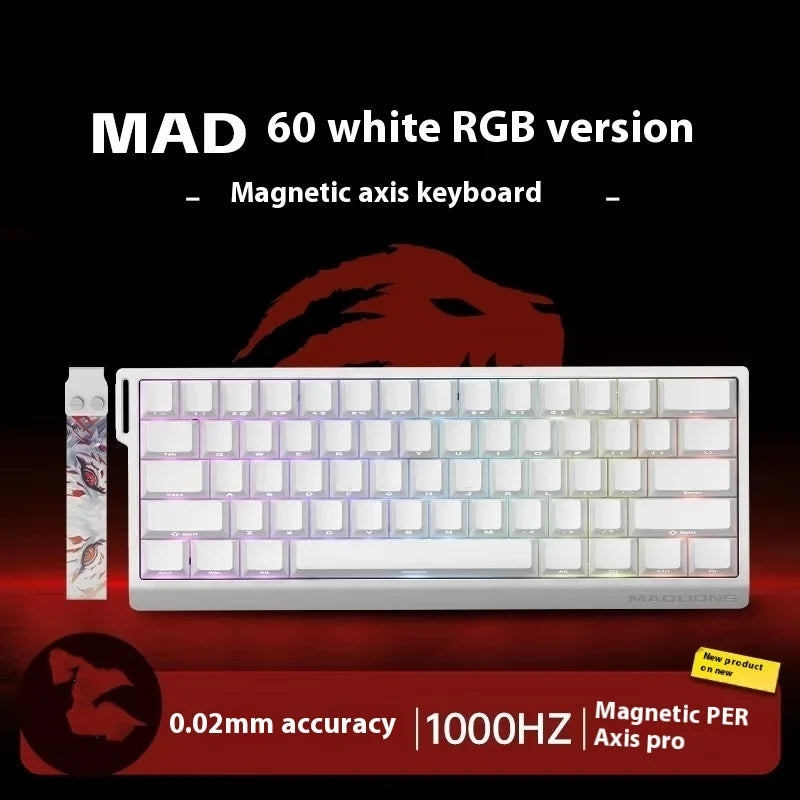 MADLIONS MAD 60/68HE Magnetic Switch Wired Gaming Keyboard – Hot Swap, Rapid Trigger, Customizable PC Gamer Accessory