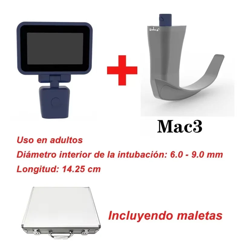3.5-Inch Touch Screen Video Laryngoscope with Reusable Sterilizable Blades – Digital Laryngoscope, Mexico Warehouse Delivery