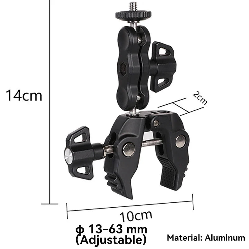 Selfie Stick Monopod Handlebar Mount – Compatible with Insta360 X4/X3/X2, GoPro 8-13 & DJI for Bicycle & Motorcycle