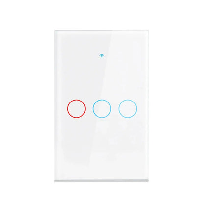 Tuya WiFi Smart Home Switch - US/EU Glass Touch Panel, Voice & Wireless Remote Control Compatible with Alexa & Google Home