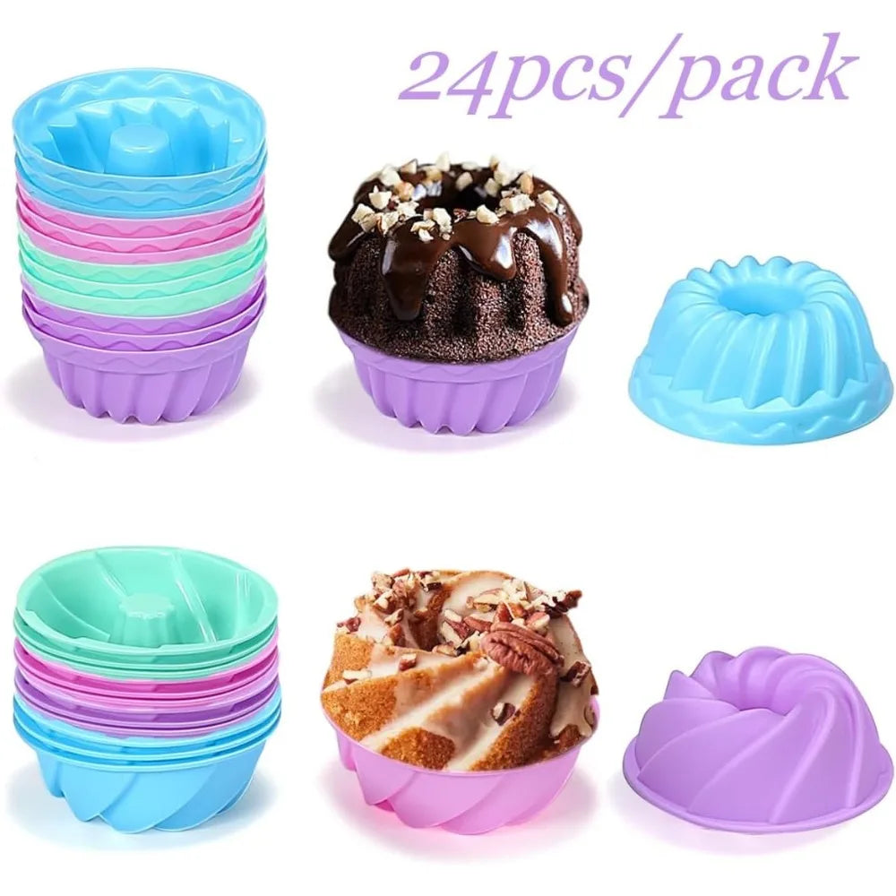 49 Piece Silicone Bakeware Set - Heat Resistant Baking Pans, Bread and Muffin Molds with Measuring Cups and Spoons