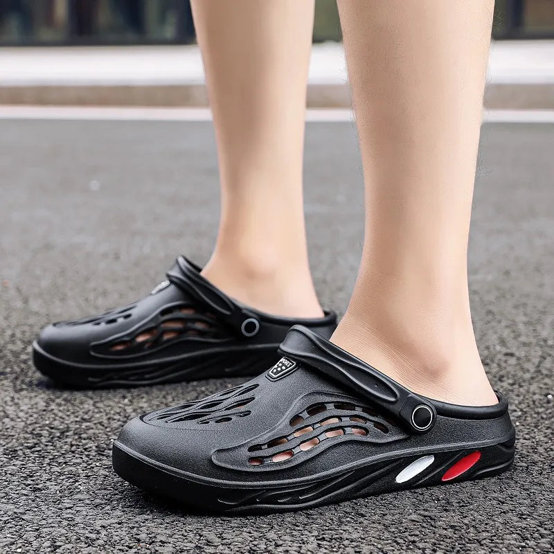 Summer Men’s EVA Sandals – Casual Hole Clogs, Outdoor & Beach Flat Slippers, Big Size 49