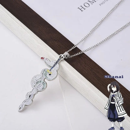 Demon Slayer Anime Necklace – Kimetsu no Yaiba Enamel Pendant Choker, Stainless Steel Cosplay Jewelry Gift