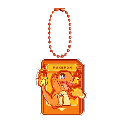 Pokémon Acrylic Keychain Set — Eevee, Pikachu, Gengar & Charizard Cartoon Pendant for Anime, Game Collection & Gift Toys