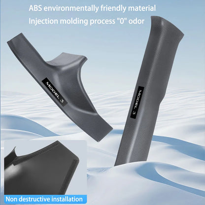 2/4/8PCS Tesla Model 3/Y Highland Door Sill Protector — ABS Anti-Kick Waterproof Threshold Strip for Front & Rear