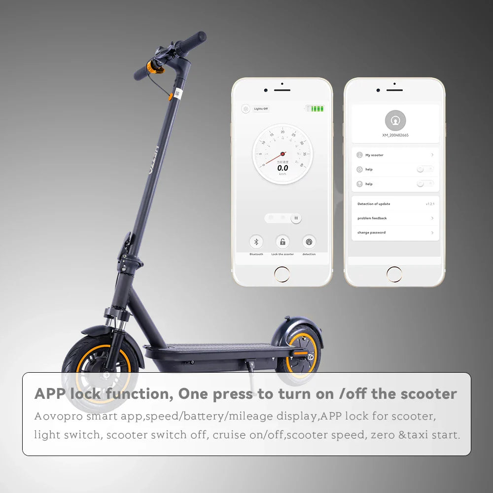 HEZZO G30 36V 500W Electric Scooter — 21MPH, 37.5-Mile Range, 10" Wheels, 15Ah Foldable Escooter with Front Suspension