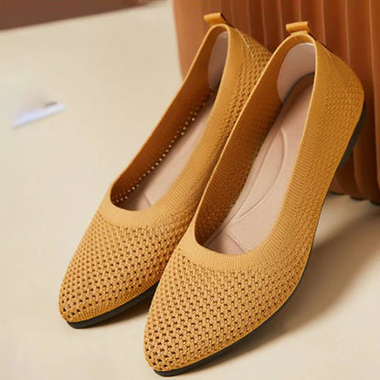 2025 Women’s Spring Breathable Mesh Flats – Comfortable Slip-On Casual Loafers with Lightweight Soft Sole