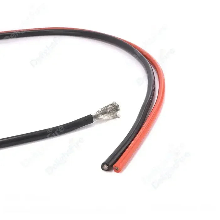 Solar Panel Red & Black Silicone Cable – Heat-Resistant Automotive Battery Wire 4–24 AWG