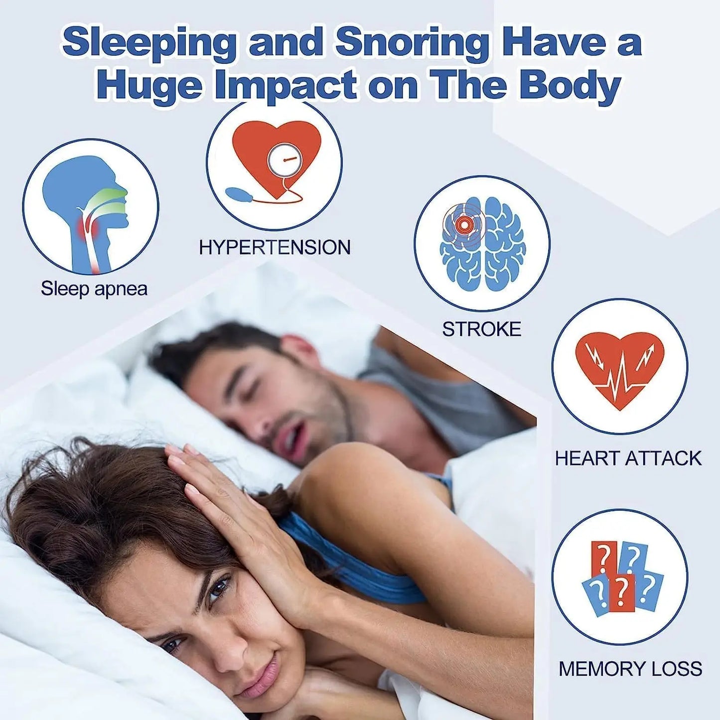 Anti-Snoring Mouth Tape & Nasal Strips – Transparent Breath Aid Nose Patch for Better Sleep and Snoring Relief