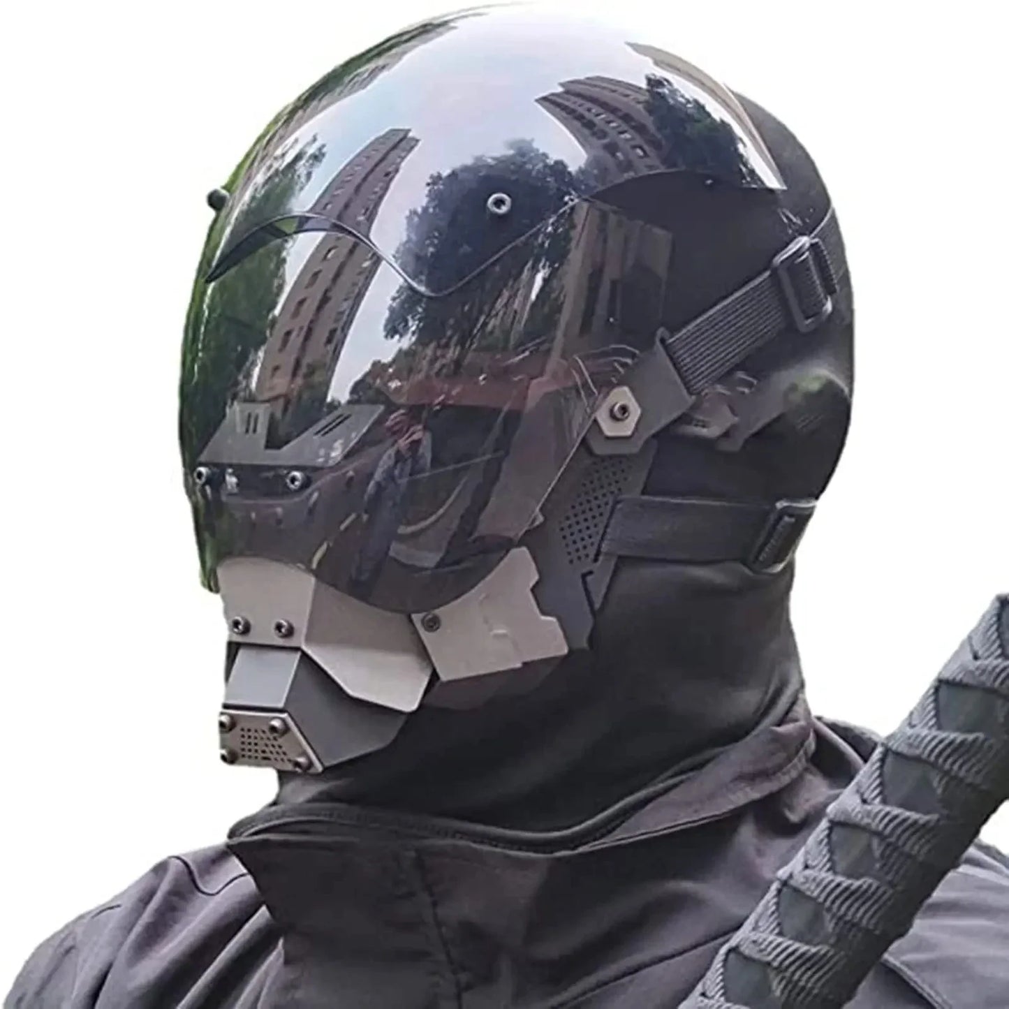 JAUPTO Cyberpunk Mask Cosplay – Cool Techwear Mask for Halloween, Party & Music Festival Decorations