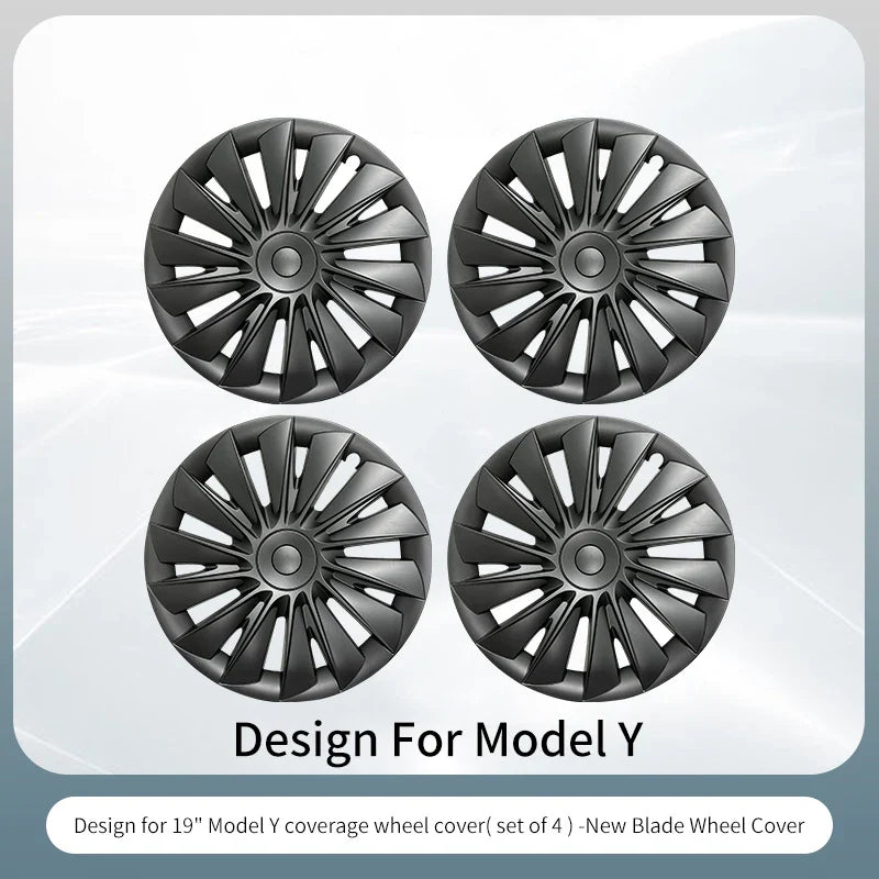 Tesla Model Y 2020–2024 19" Full Coverage Blade Wheel Hubcap – Car Accessories