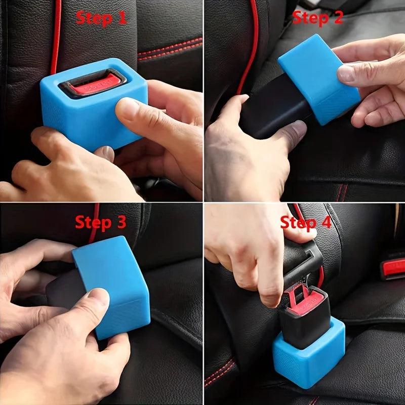 Buckle Up Car Seatbelt Guard - Durable Silicone Seat Belt Holder for Kids - Essential Car Accessory for Safety