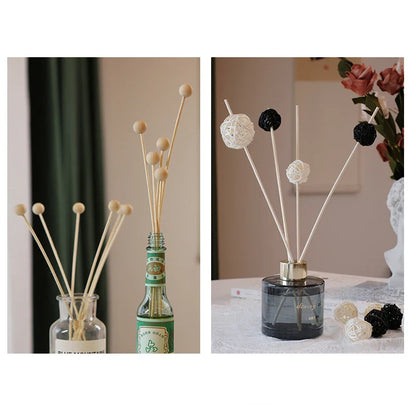 6PCS/9PCS Artificial Flower Rattan Reed Diffuser Sticks – Floral Aroma Refill for DIY Fragrance
