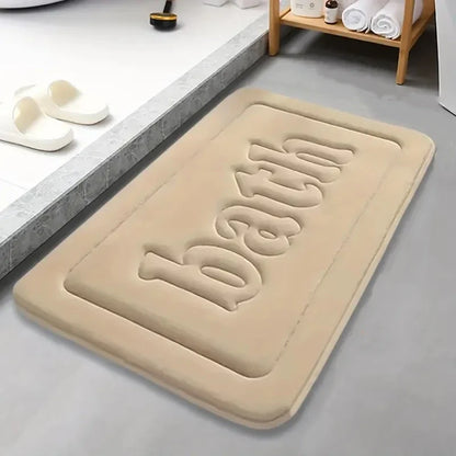 Soft Anti-Slip Bathroom Floor Mat – 1.2cm Thick Water-Absorbing Flannel Door Mat, Home Decoration