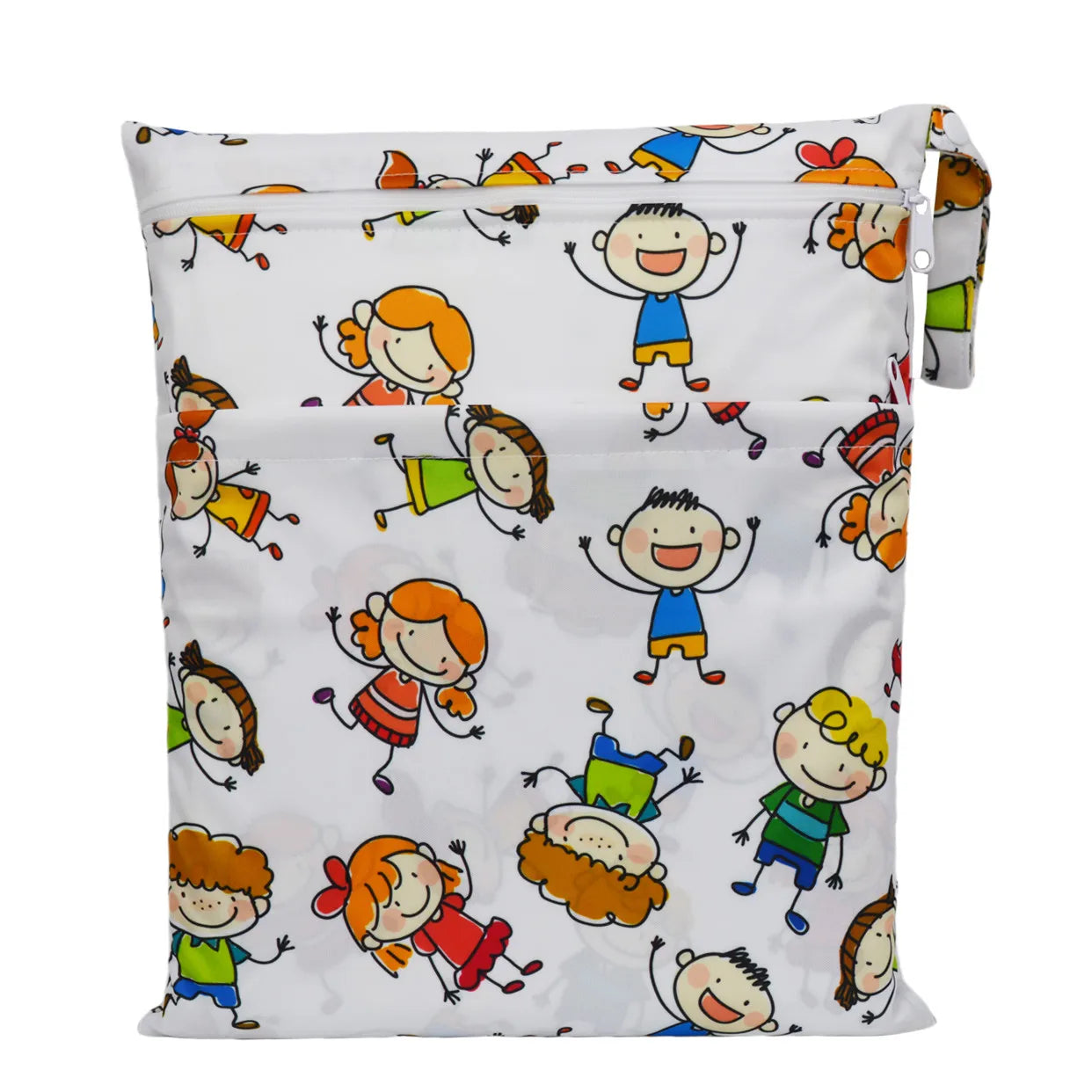 Sigzagor Wet & Dry Baby Diaper Bag – Waterproof Reusable Washable Nappy Bag with Double Zippers