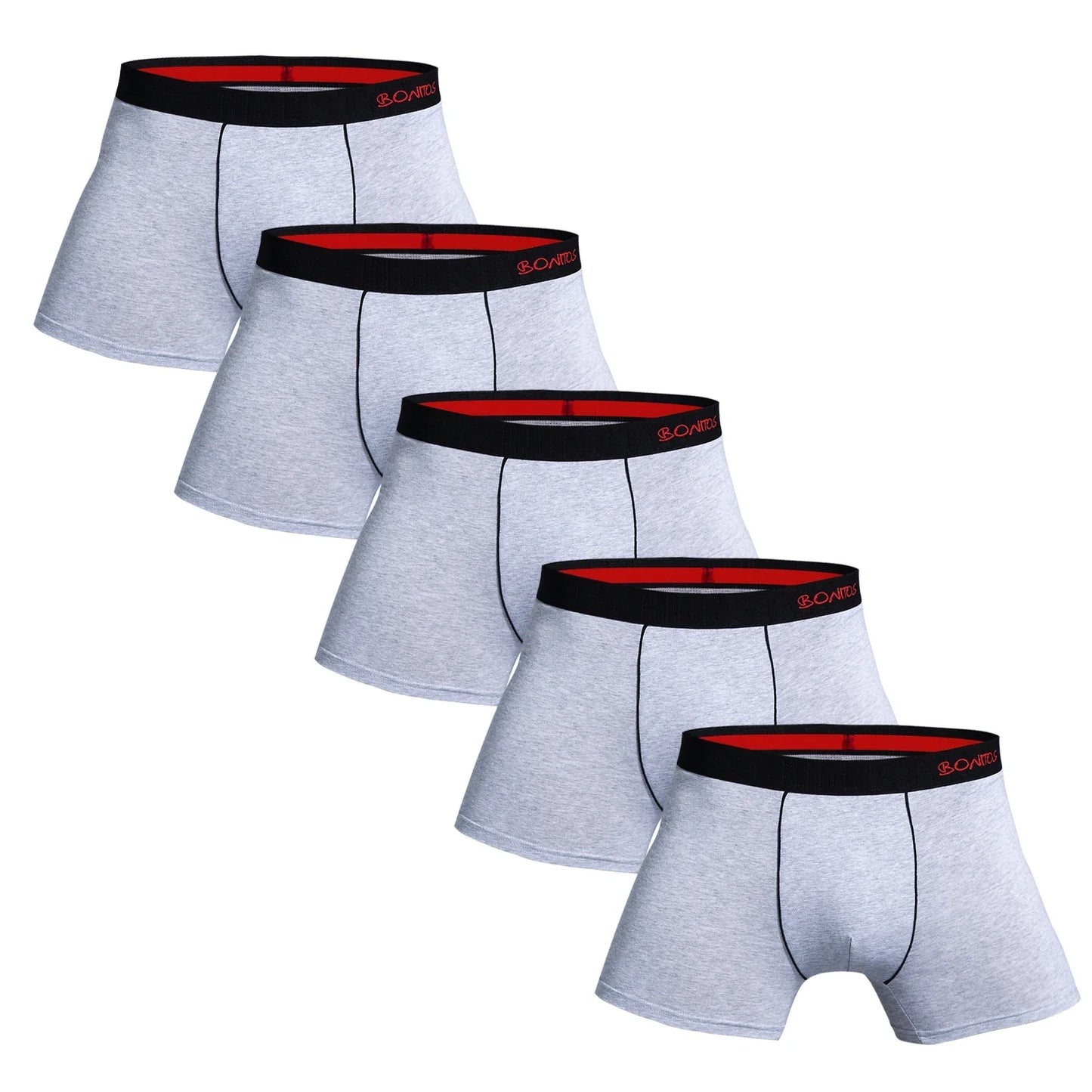 5-Pack Men's Cotton Boxer Briefs, 2023 Luxury Underwear Set, Breathable Gym Shorts & Underpants for Homme