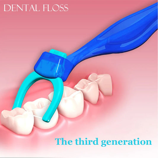 Replaceable Super Fiber Dental Floss Sticks – Soft Hygienic Toothpicks for Home Oral Care