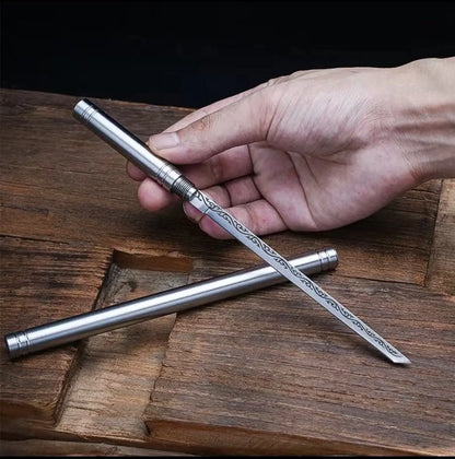 All-Steel Bully Stick Knife - Fruit, Tea, and Steak Knife for Home and Outdoor Camping - Multi-Use Tool