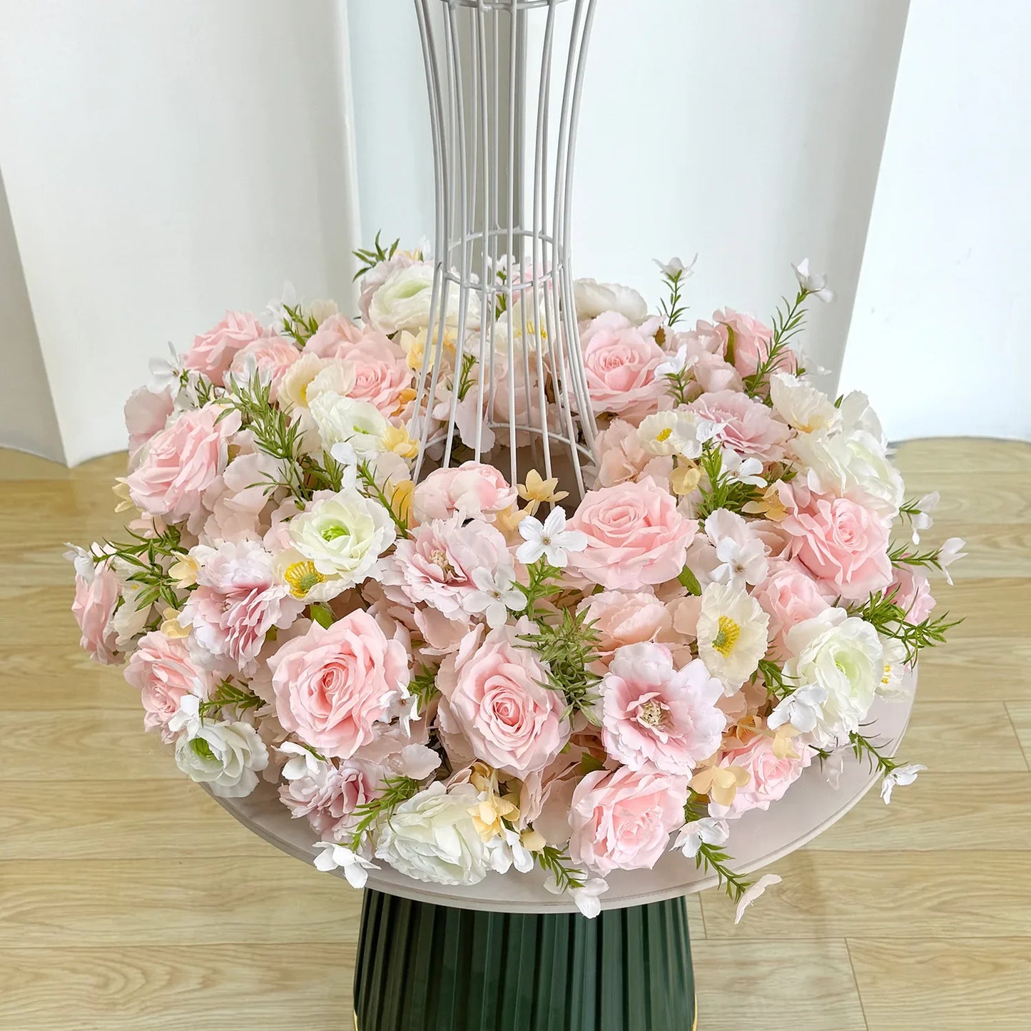 60cm Artificial Flower Wreath – Wedding Table Centerpiece & Backdrop Decoration