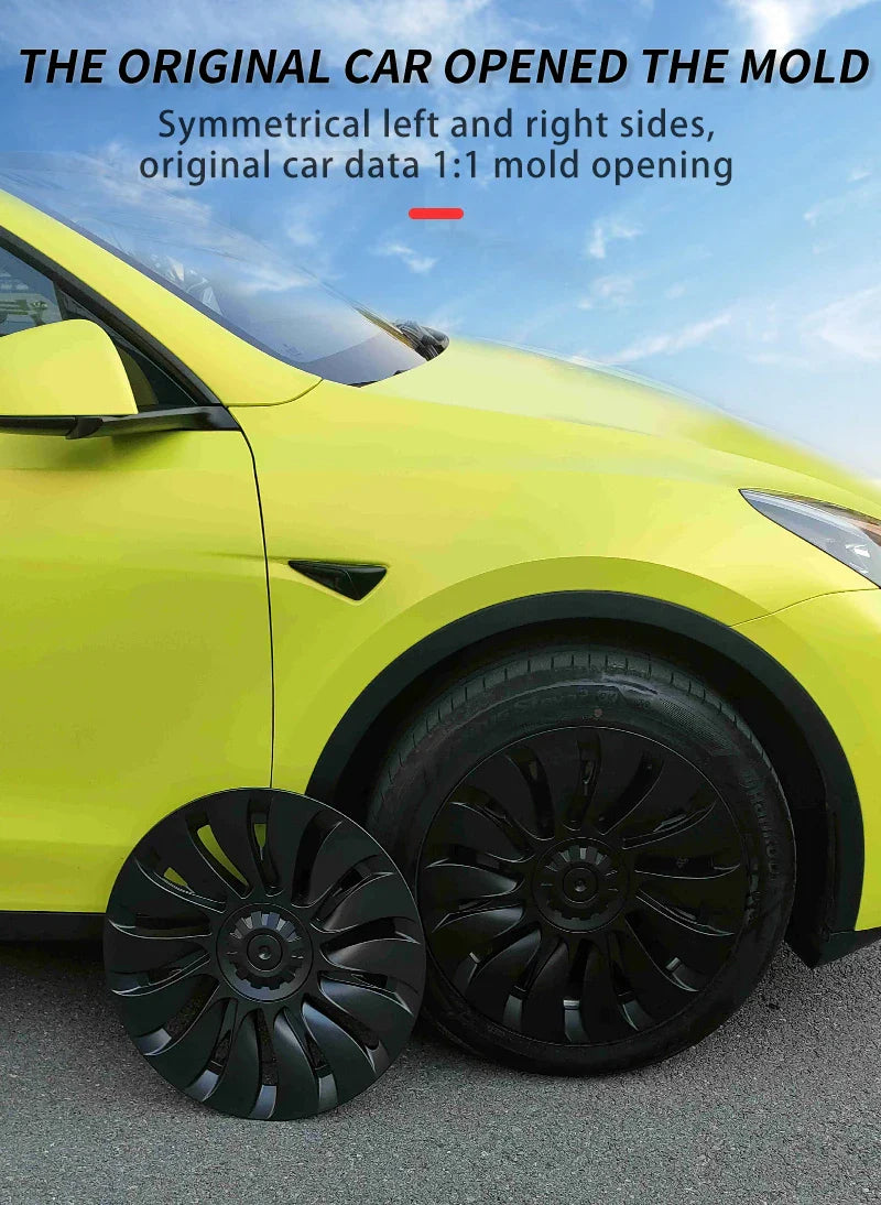 4PCS HubCap Performance Rim Covers – Replacement Wheel Caps for Tesla Model Y 19-Inch (2018-2024)