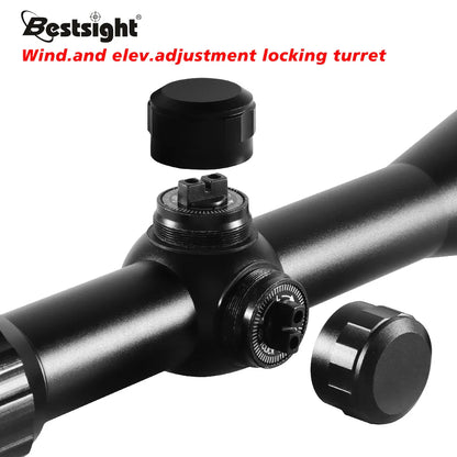 3-9x40 Riflescope Sniper Scope – Red/Green Illuminated Optics with Mil-Dot Reticle & Mounts