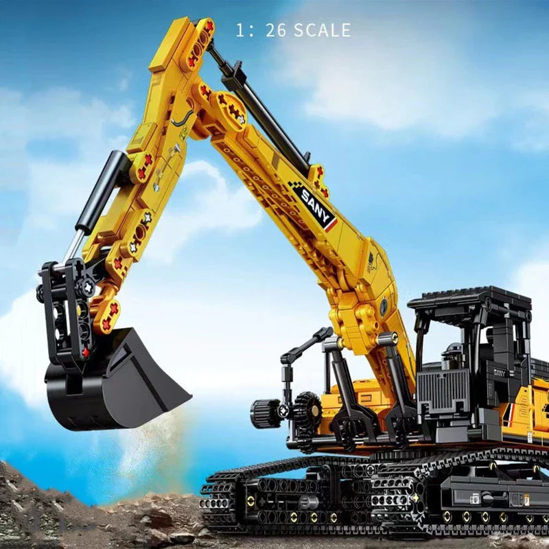 SEMBO BLOCK 1022pcs Excavator Model Building Blocks – MOC City Construction Engineering Vehicle Educational Toy Gift for Boys