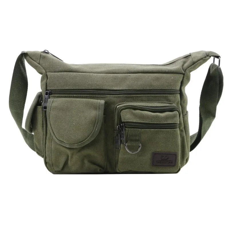 Men's Casual Sling Bag – Vintage Crossbody Messenger Shoulder Bag for Travel & Outdoor Use
