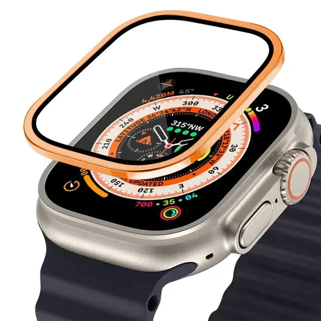 Aluminum Alloy Case with Tempered Glass – Anti-Scratch Screen Protector for Apple Watch Ultra 2 49mm & iWatch Ultra 49mm
